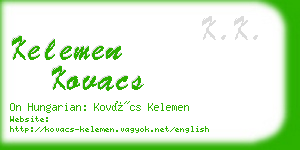 kelemen kovacs business card